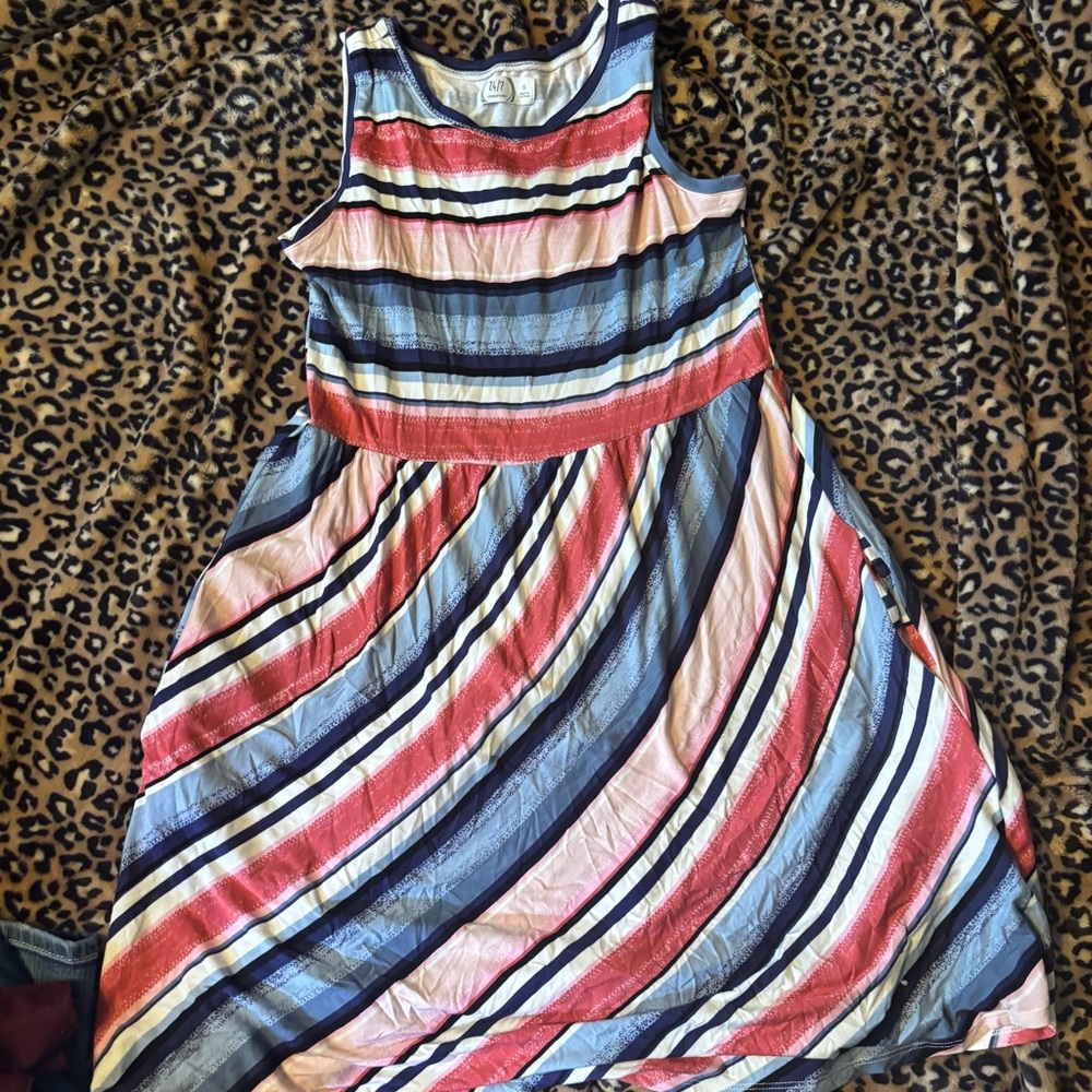 Maurices Kids Dress with Red, Blue, and White Stripes